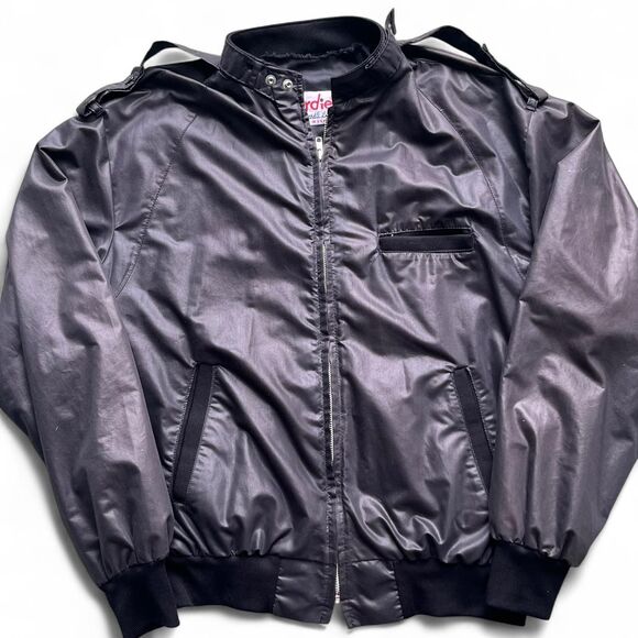 Vintage 1980s Birdie Leather Bomber Jacket XL - Picture 1 of 6
